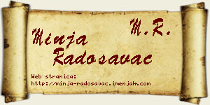 Minja Radosavac vizit kartica